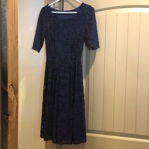 XS Mikarose navy lace dress